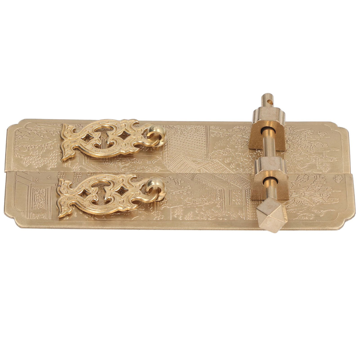 Cabinet Faceplate Retro Style Brass Material Landscape Character Pattern Decorative Cabinet Handles for Wardrobes