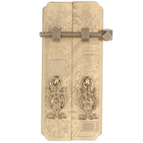 Cabinet Faceplate Retro Style Brass Material Landscape Character Pattern Decorative Cabinet Handles for Wardrobes
