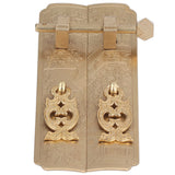 Cabinet Faceplate Retro Style Brass Material Landscape Character Pattern Decorative Cabinet Handles for Wardrobes