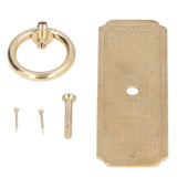 Cabinet Door Handle Chinese Furniture Antique Pattern Pure Copper Cabinet Doors Window Retro HandleLength 10cm