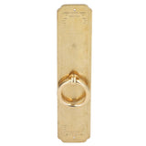 Cabinet Door Handle Chinese Furniture Antique Pattern Pure Copper Cabinet Doors Window Retro HandleLength 16cm - Rear View
