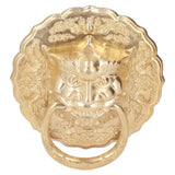 Door Knocker Brass Material Bronze Collision Resistance Chinese Animal Head Pull Ring for Wooden Door Courtyard