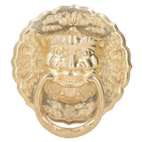 Door Knocker Brass Material Bronze Collision Resistance Chinese Animal Head Pull Ring for Wooden Door Courtyard
