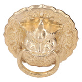 Door Knocker Brass Material Bronze Collision Resistance Chinese Animal Head Pull Ring for Wooden Door Courtyard