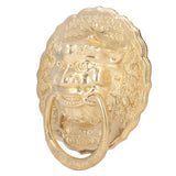 Door Knocker Brass Material Bronze Collision Resistance Chinese Animal Head Pull Ring for Wooden Door Courtyard - Extra Image