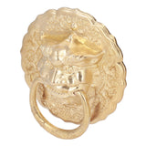 Door Knocker Brass Material Bronze Collision Resistance Chinese Animal Head Pull Ring for Wooden Door Courtyard