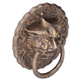 Door Knocker Brass Material 2 Sided Installation Heavy Duty Pull Bronze Chinese Antique Door Pull Ring for Double Door