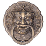 Door Knocker Brass Material 2 Sided Installation Heavy Duty Pull Bronze Chinese Antique Door Pull Ring for Double Door