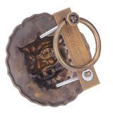 Door Knocker Brass Material 2 Sided Installation Heavy Duty Pull Bronze Chinese Antique Door Pull Ring for Double Door