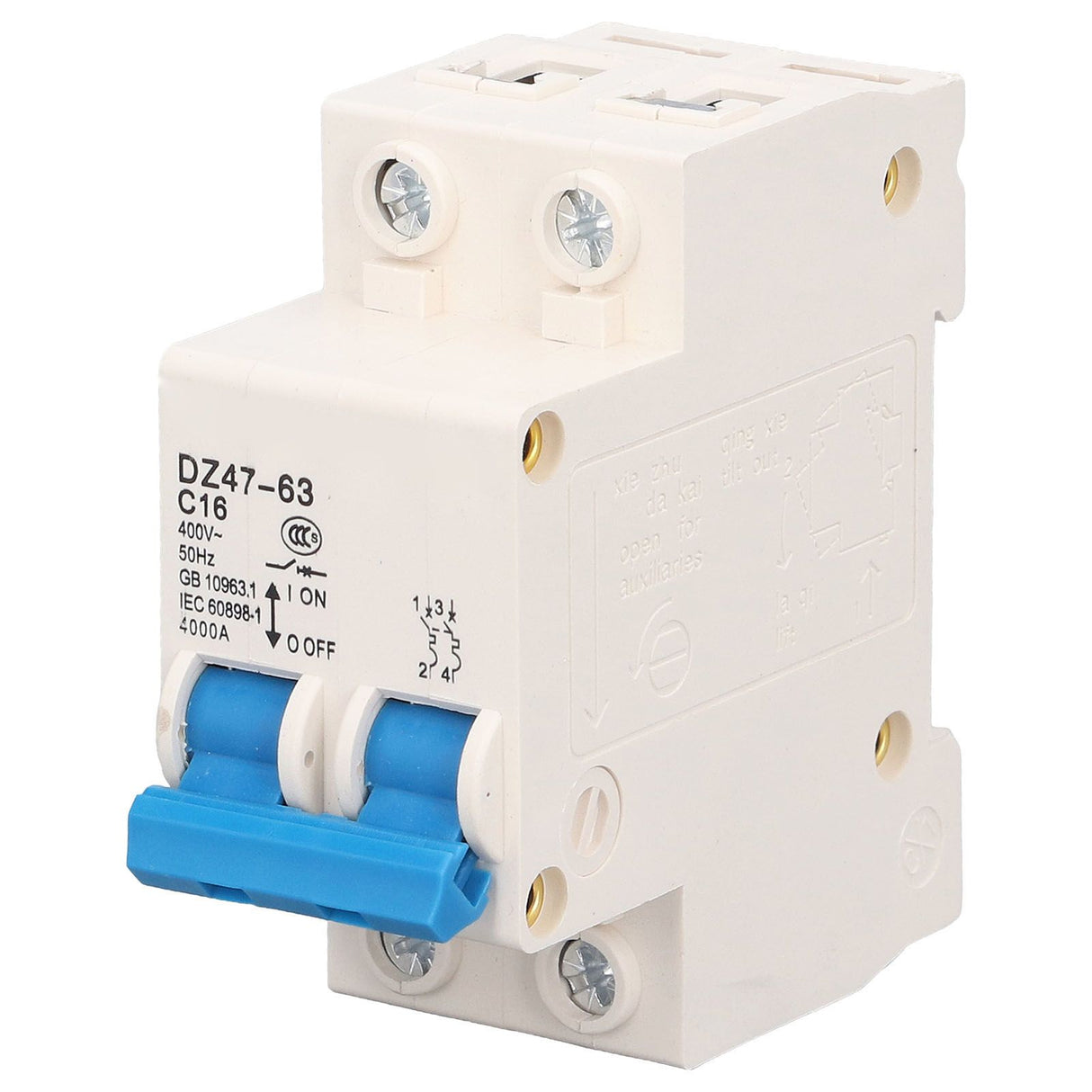 2P Miniature Circuit Breaker Multiple Protection Functions High Safety 16A 220V Circuit Leakage Breaker for Electricity