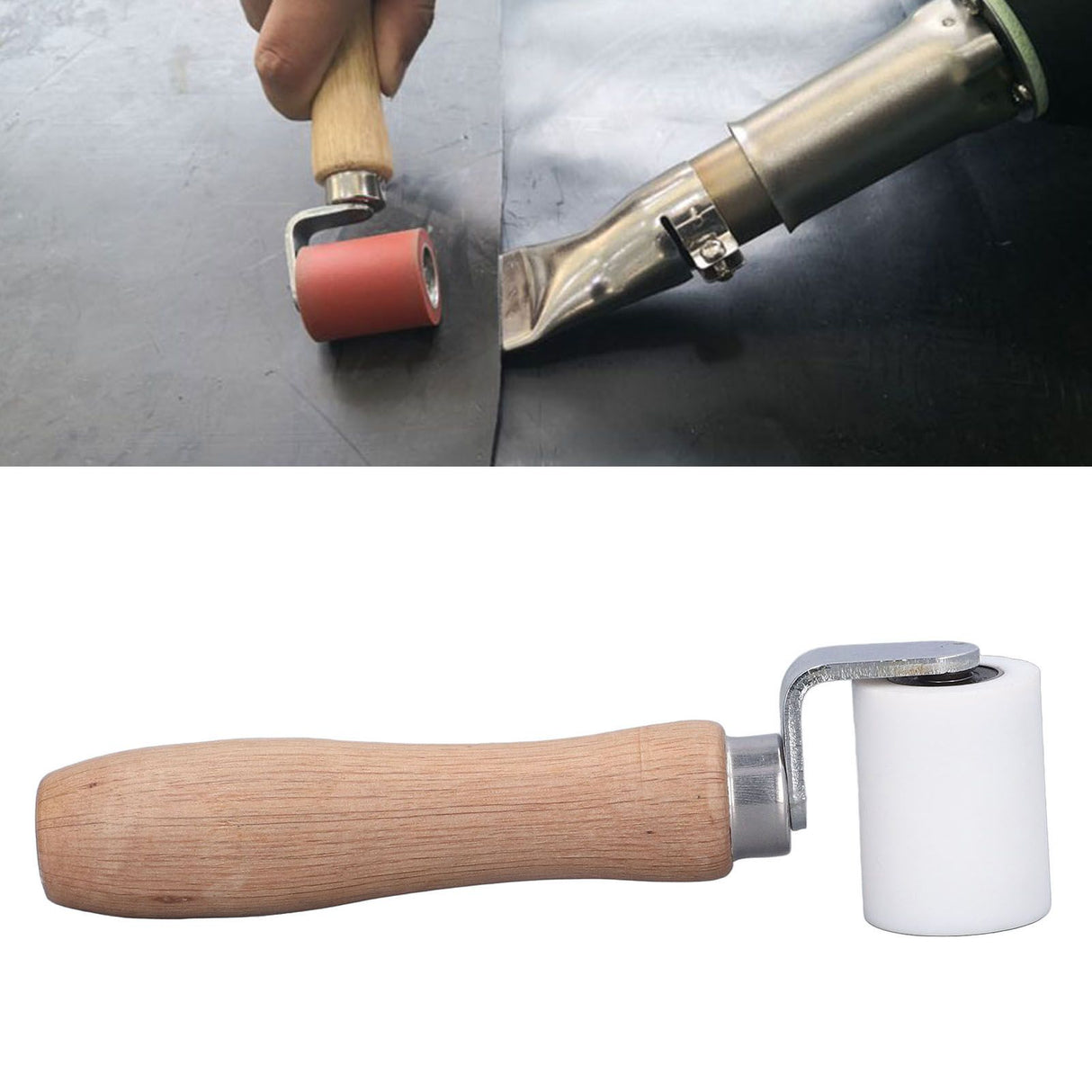 40mm/1.6in Silicone Seam Roller High Temperature Resistance Seam Hand Pressure Roller for Welding