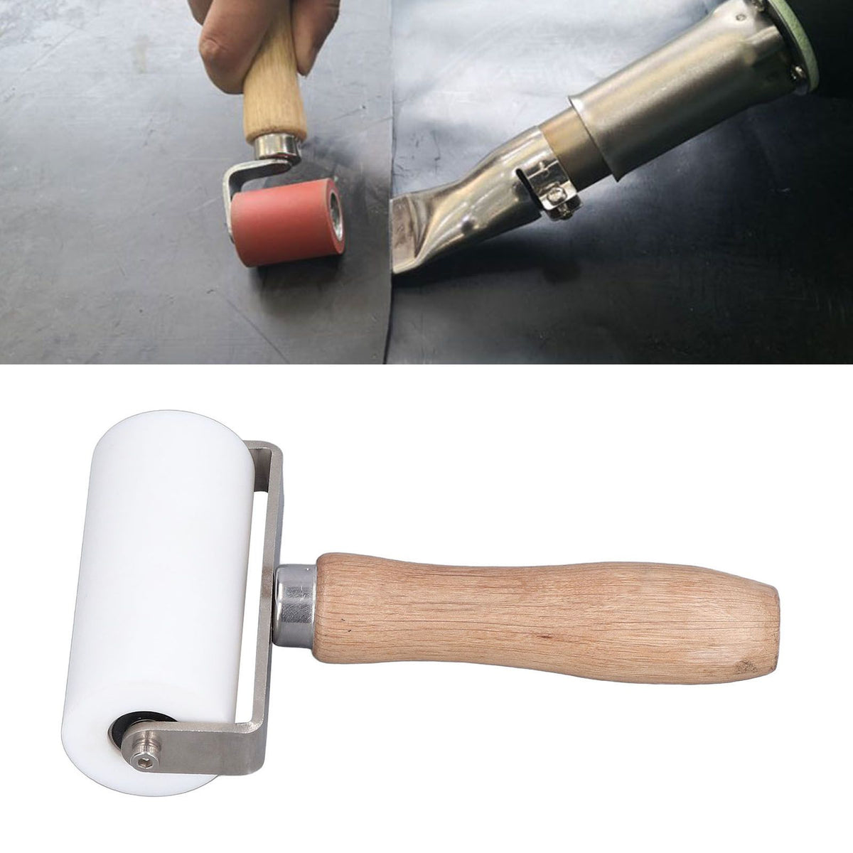 90mm/3.5in Silicone Roller Smoothing Seam Roller Tool for High Temperature Welding