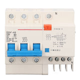 Circuit Breaker 3P 63A 220V Overload Short Circuit Leakage Protection Residual Current Circuit Breaker for 50/60Hz - Side View
