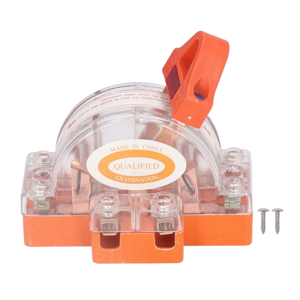 Transparent Knife Switch 2P 32A Double Pole Against Electric Shock Safety Knife Switch with Indicator for Generator