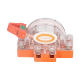 Transparent Knife Switch 2P 32A Double Pole Against Electric Shock Safety Knife Switch with Indicator for Generator - Low Angle
