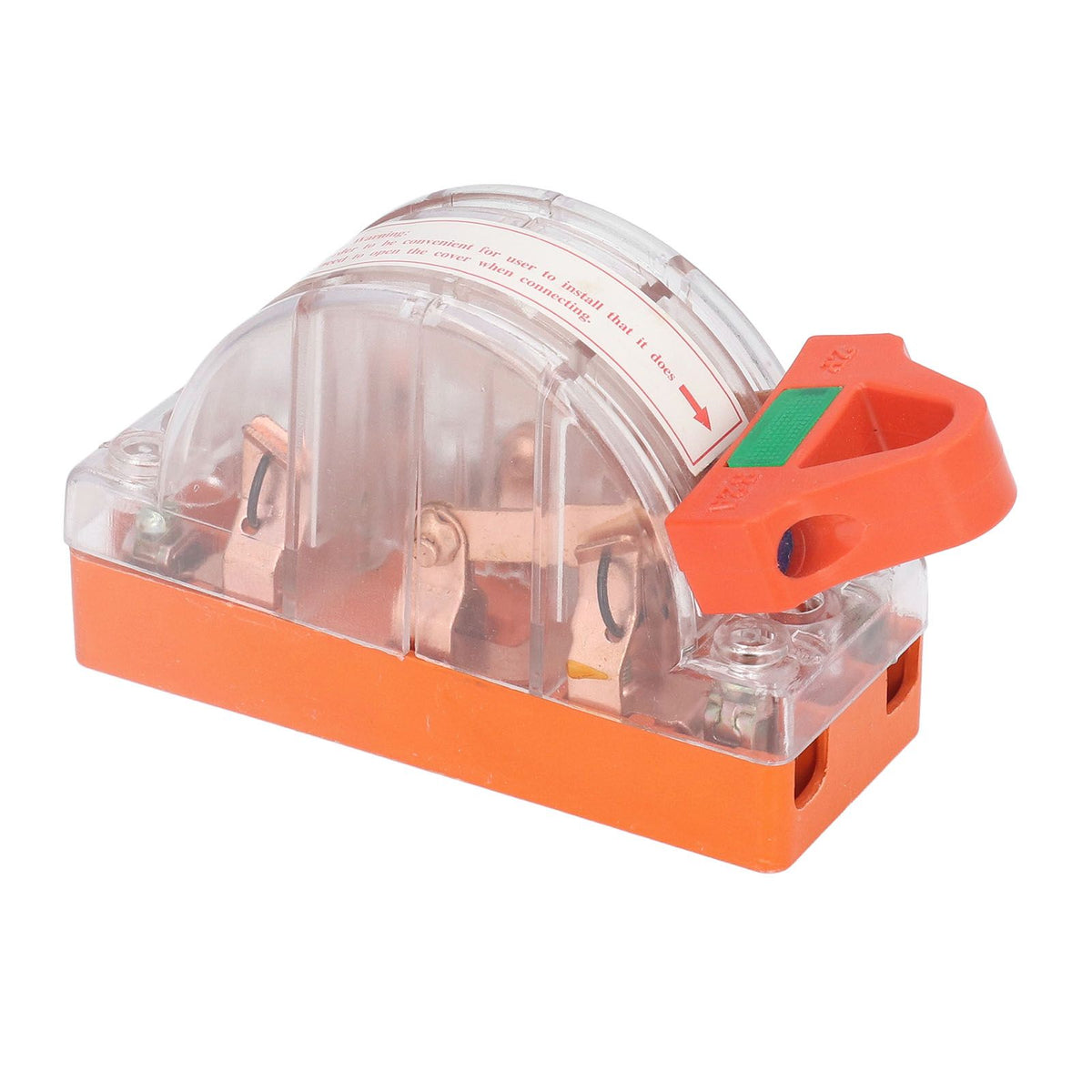 Transparent Knife Switch 2P 32A Double Pole Against Electric Shock Safety Knife Switch with Indicator for Generator