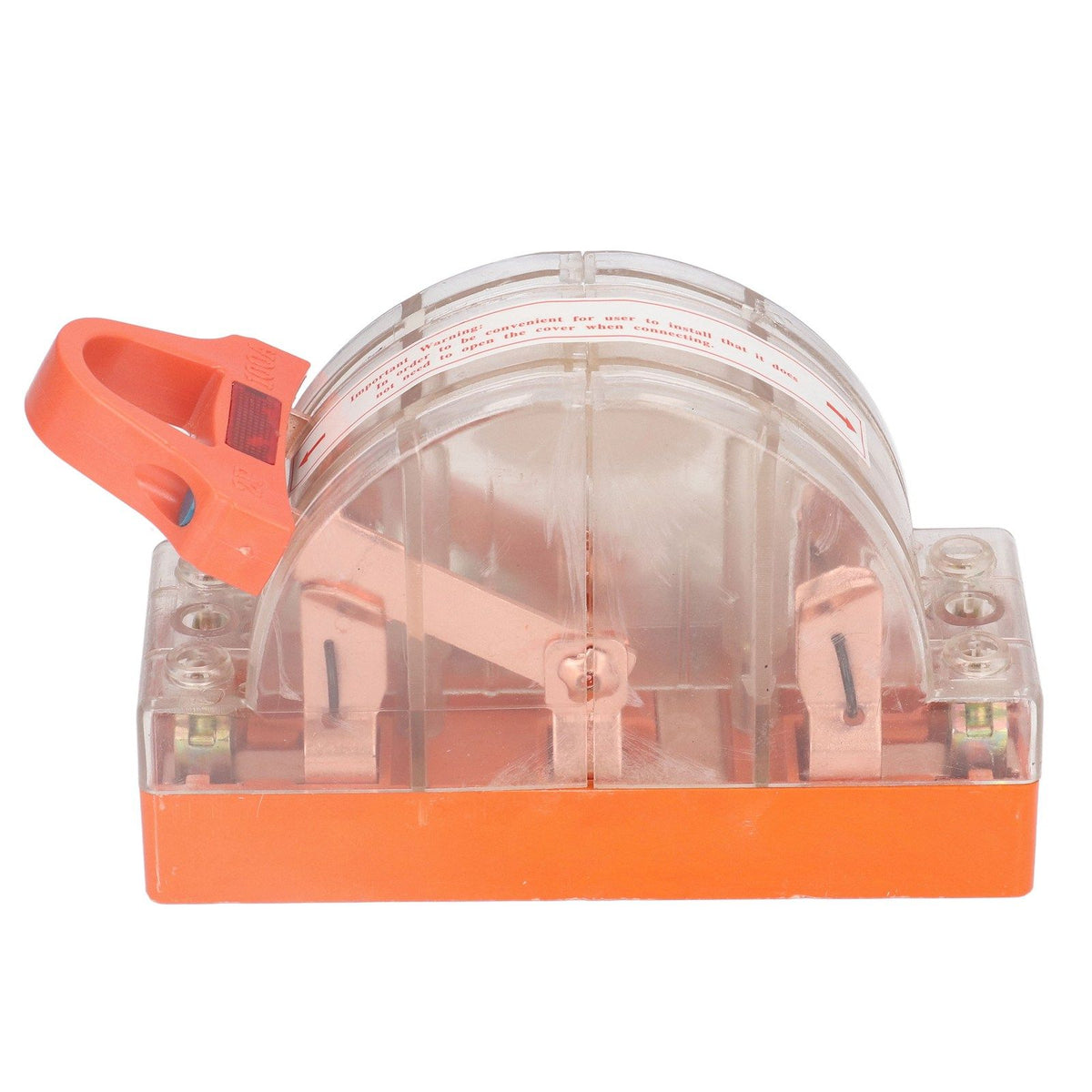Double Pole Knife Switch Transparent Shell 2P 100A Safety Knife Switch with LED Indicator for Generator Power Switches