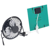 Polysilicon Solar Panel Fan Small Portable USB Solar Powered Fan for Travel Fishing Picnic 3W 6V - Side View