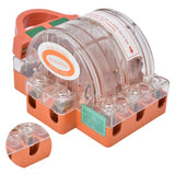 AC 380V 32A 3 Pole Knife Switch with LED Indicator Copper Transparent Shell Double Throw Disconnect Knife Switch
