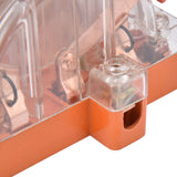AC 380V 32A 3 Pole Knife Switch with LED Indicator Copper Transparent Shell Double Throw Disconnect Knife Switch