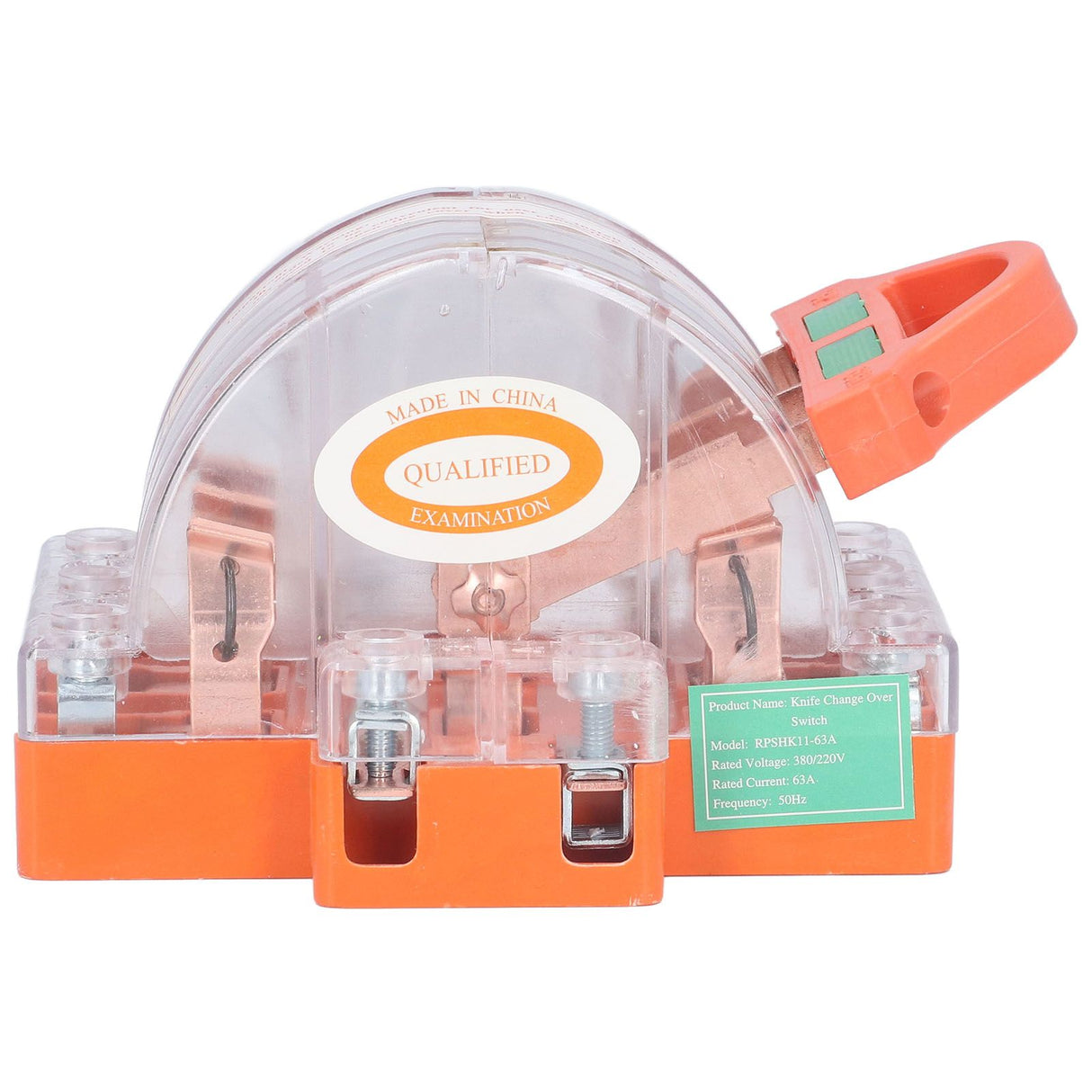 3 Pole Knife Switch Anti Electrical Shock Good Contact 63A AC380V Safety Knife Switch with LED Indicator for Generator