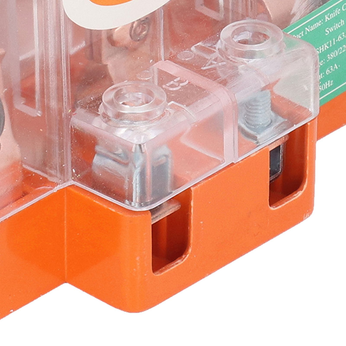 3 Pole Knife Switch Anti Electrical Shock Good Contact 63A AC380V Safety Knife Switch with LED Indicator for Generator