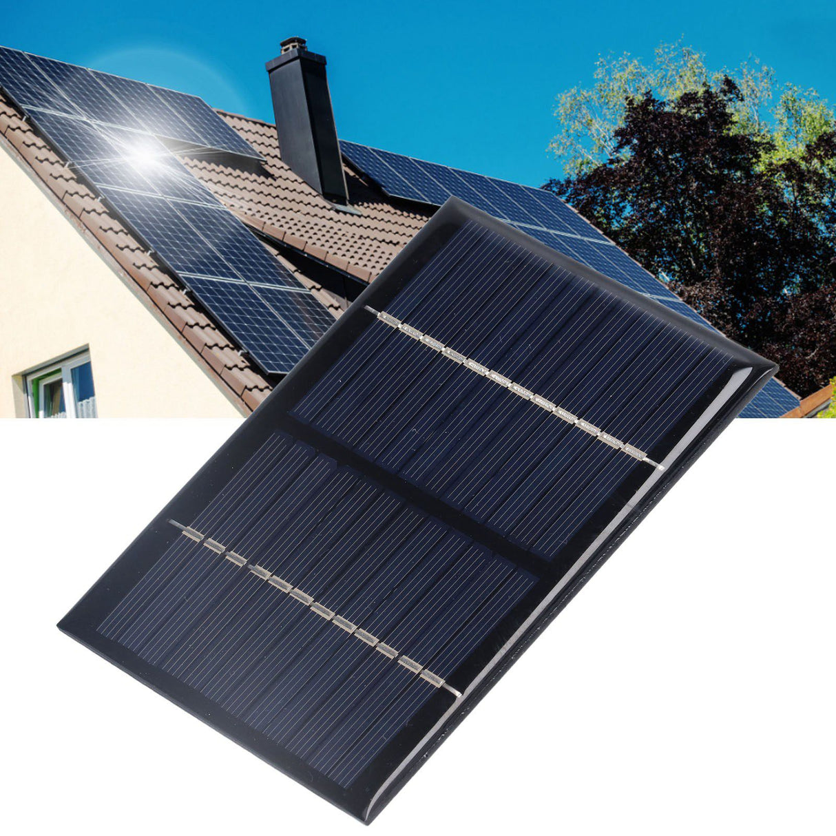 Solar Panel Waterproof 1.5W 12V DIY Solar Panel for Solar Toys/Lights/Displays Scientific Projects