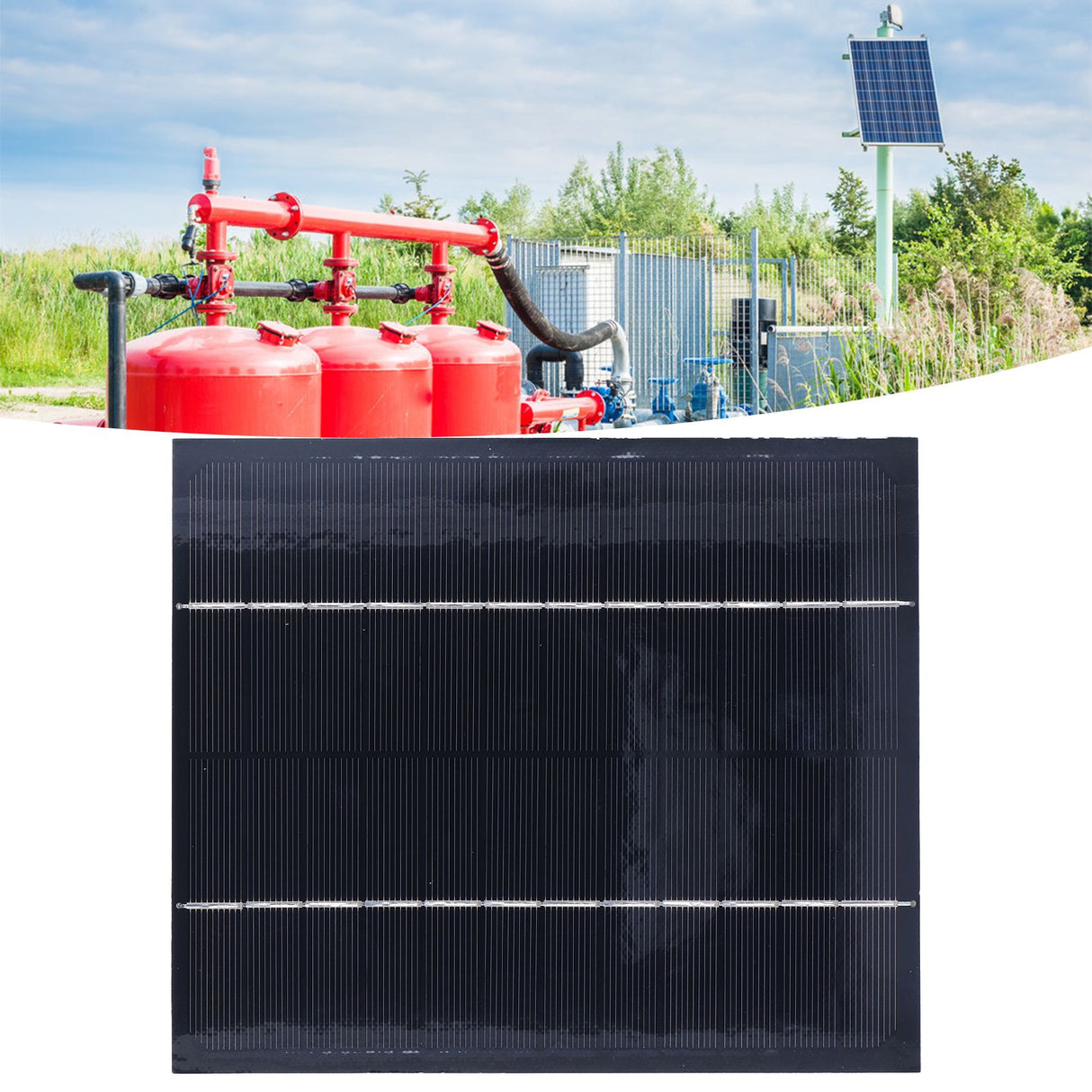 Solar Panel Waterproof 6W 12V DIY Solar Panel for Solar Toys/Lights/Displays Scientific Projects
