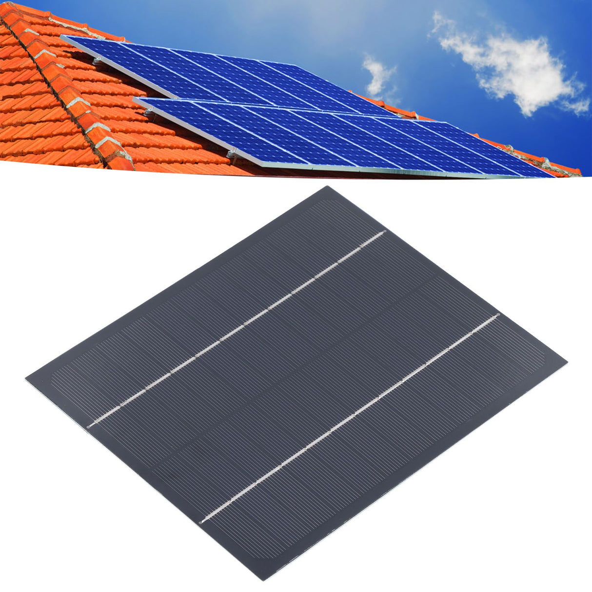 Solar Panel Waterproof 6W 12V DIY Solar Panel for Solar Toys/Lights/Displays Scientific Projects