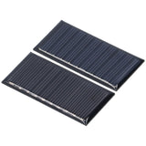 2Pcs Mini Solar Panels 0.25W 5V Portable Mini Polycrystalline Silicon Weatherproof Durable Widely Used Mini Solar Cell - 45-Degree Angle
