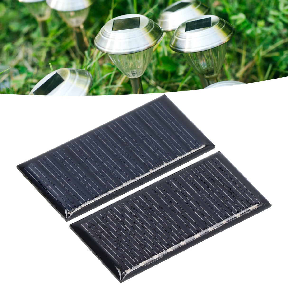 2Pcs Mini Solar Panels 0.25W 5V Portable Mini Polycrystalline Silicon Weatherproof Durable Widely Used Mini Solar Cell