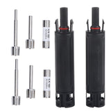 2Sets Solar PV Connectors Set IP68 Waterproof Anti UV 1000V Solar Built in Fuse Connector for Solar Cables/Controllers30A