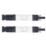 2Sets Solar PV Connectors Set IP68 Waterproof Anti UV 1000V Solar Built in Fuse Connector for Solar Cables/Controllers30A