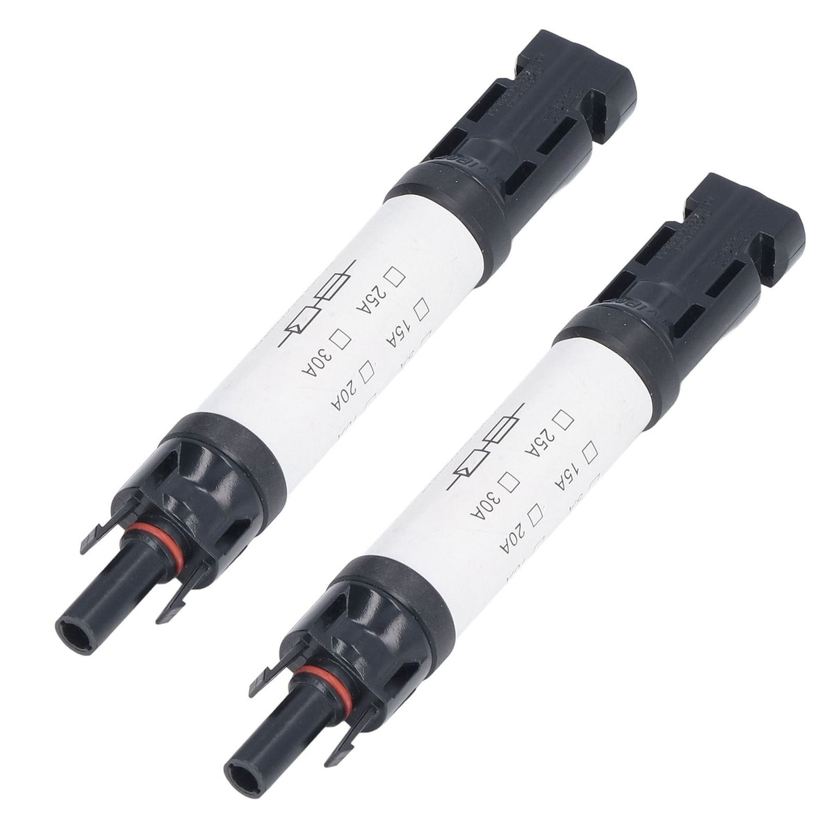 2Sets Solar PV Connectors Set IP68 Waterproof Anti UV 1000V Solar Built in Fuse Connector for Solar Cables/Controllers30A