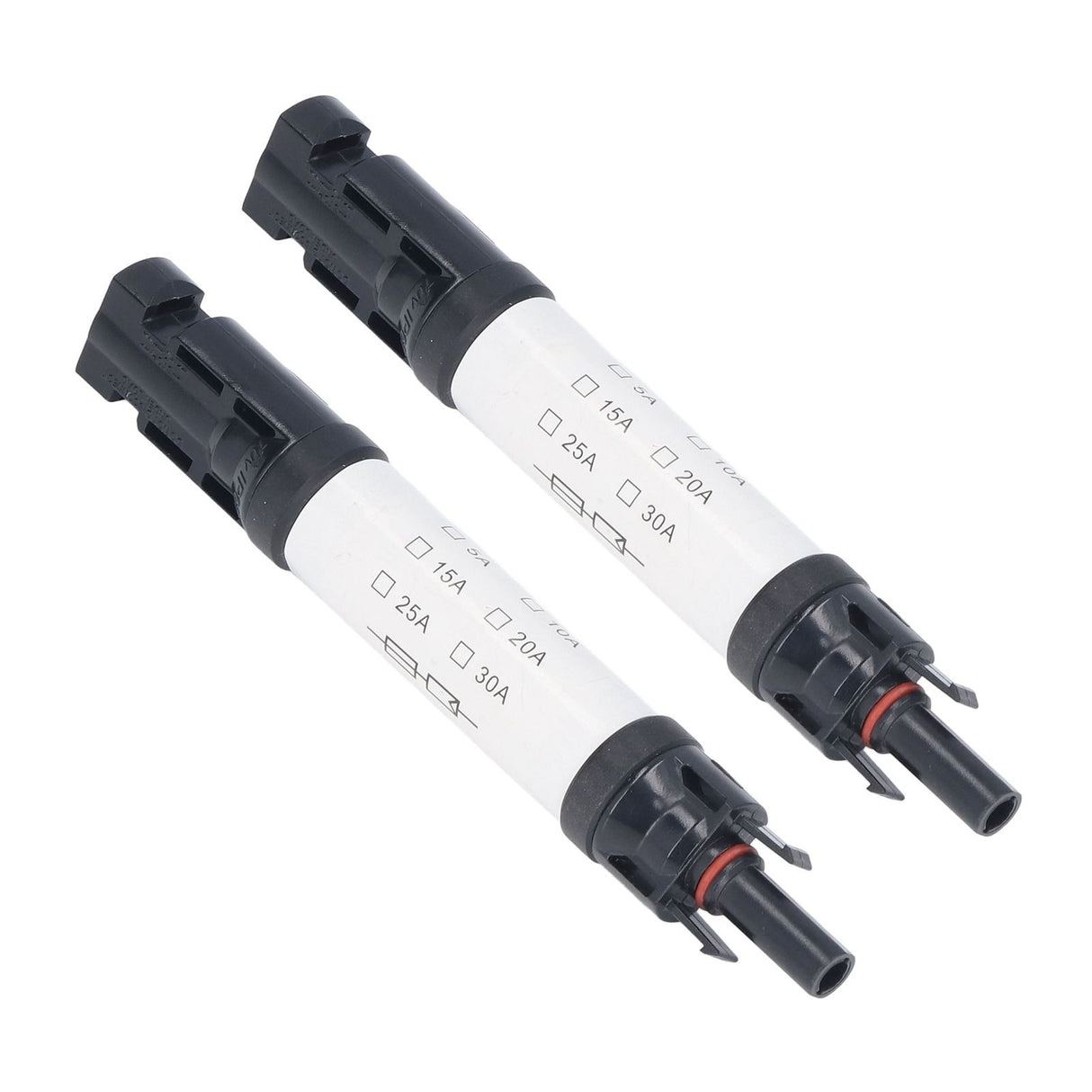 2Sets Solar PV Connectors Set IP68 Waterproof Anti UV 1000V Solar Built in Fuse Connector for Solar Cables/Controllers30A