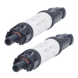 2Sets Solar PV Connectors Set IP68 Waterproof Anti UV 1000V Solar Built in Fuse Connector for Solar Cables/Controllers30A