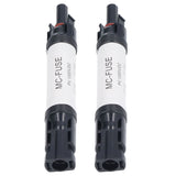 2Sets Solar PV Connectors Set IP68 Waterproof Anti UV 1000V Solar Built in Fuse Connector for Solar Cables/Controllers30A