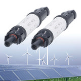2Sets Solar PV Connectors Set IP68 Waterproof Anti UV 1000V Solar Built in Fuse Connector for Solar Cables/Controllers30A
