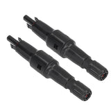 2Pcs Solar PV Connectors 1500V Heat Resisting Reusable PV Fuse Connector for Solar Panel Connection30A - 45-Degree Angle