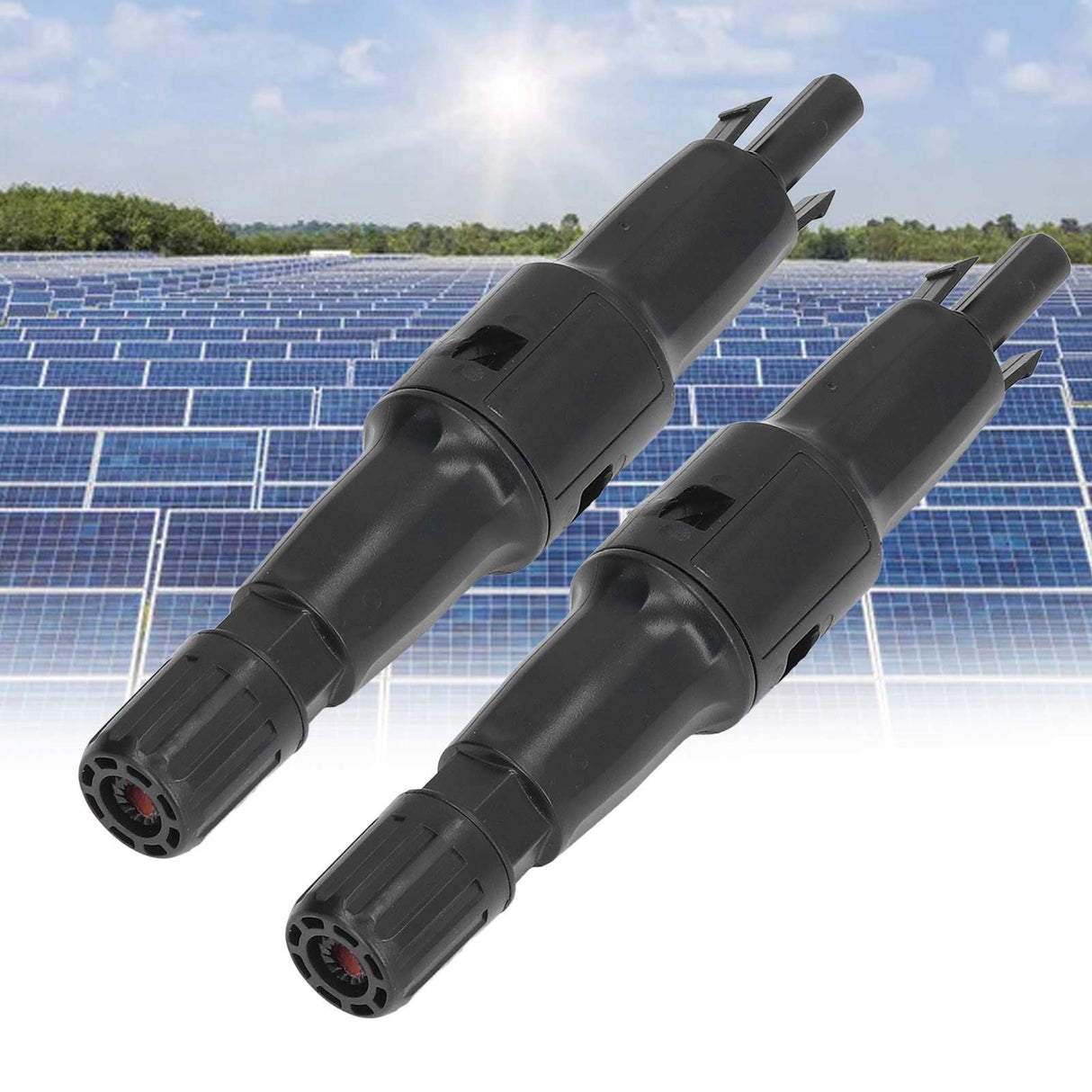2Pcs Solar PV Connectors 1500V Heat Resisting Reusable PV Fuse Connector for Solar Panel Connection30A