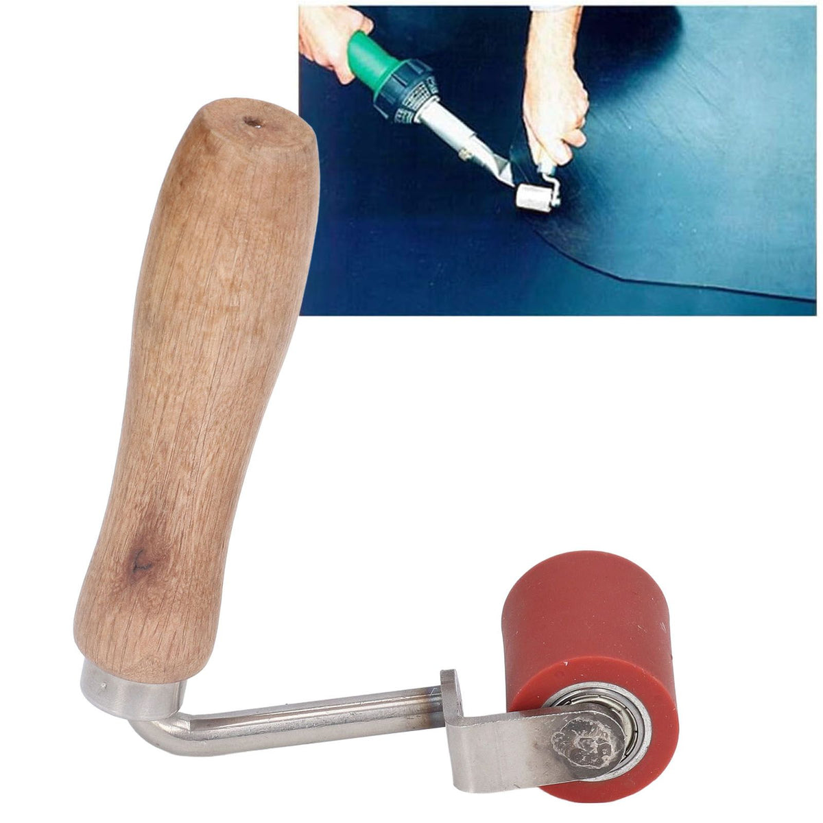 Silicone Seam Roller Approx 1.7in Wide 75° Wear Resistant Durable Double Direction Bearing Ergonomic Handle Seam Roller
