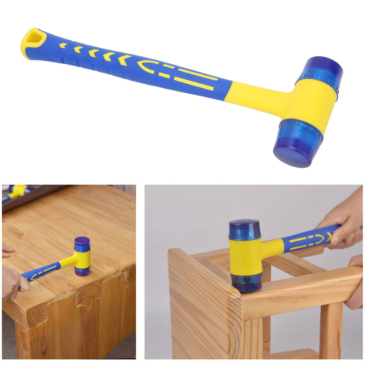Rubber Mounted Hammer Detachable Mini Door Window Woodworking Mallets for Flooring Installation