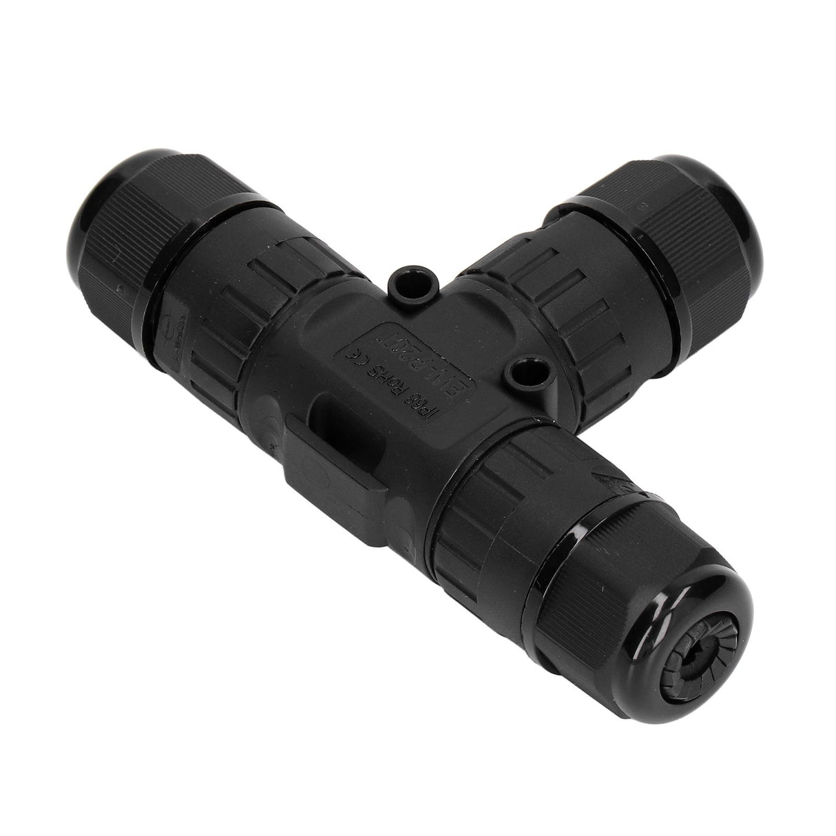 2PCS T Type Tee Junction Box Connector IP68 Waterproof 450V 16A 9‑12mm 3 Way Cable Connector