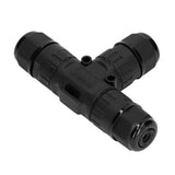 2PCS T Type Tee Junction Box Connector IP68 Waterproof 450V 16A 9‑12mm 3 Way Cable Connector