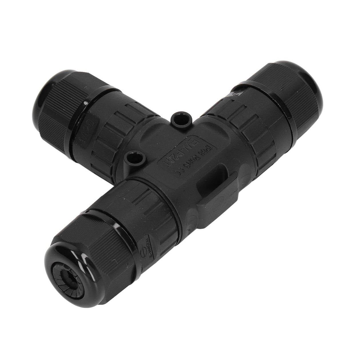 2PCS T Type Tee Junction Box Connector IP68 Waterproof 450V 16A 9‑12mm 3 Way Cable Connector