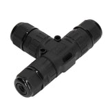 2PCS T Type Tee Junction Box Connector IP68 Waterproof 450V 16A 9‑12mm 3 Way Cable Connector - Low Angle