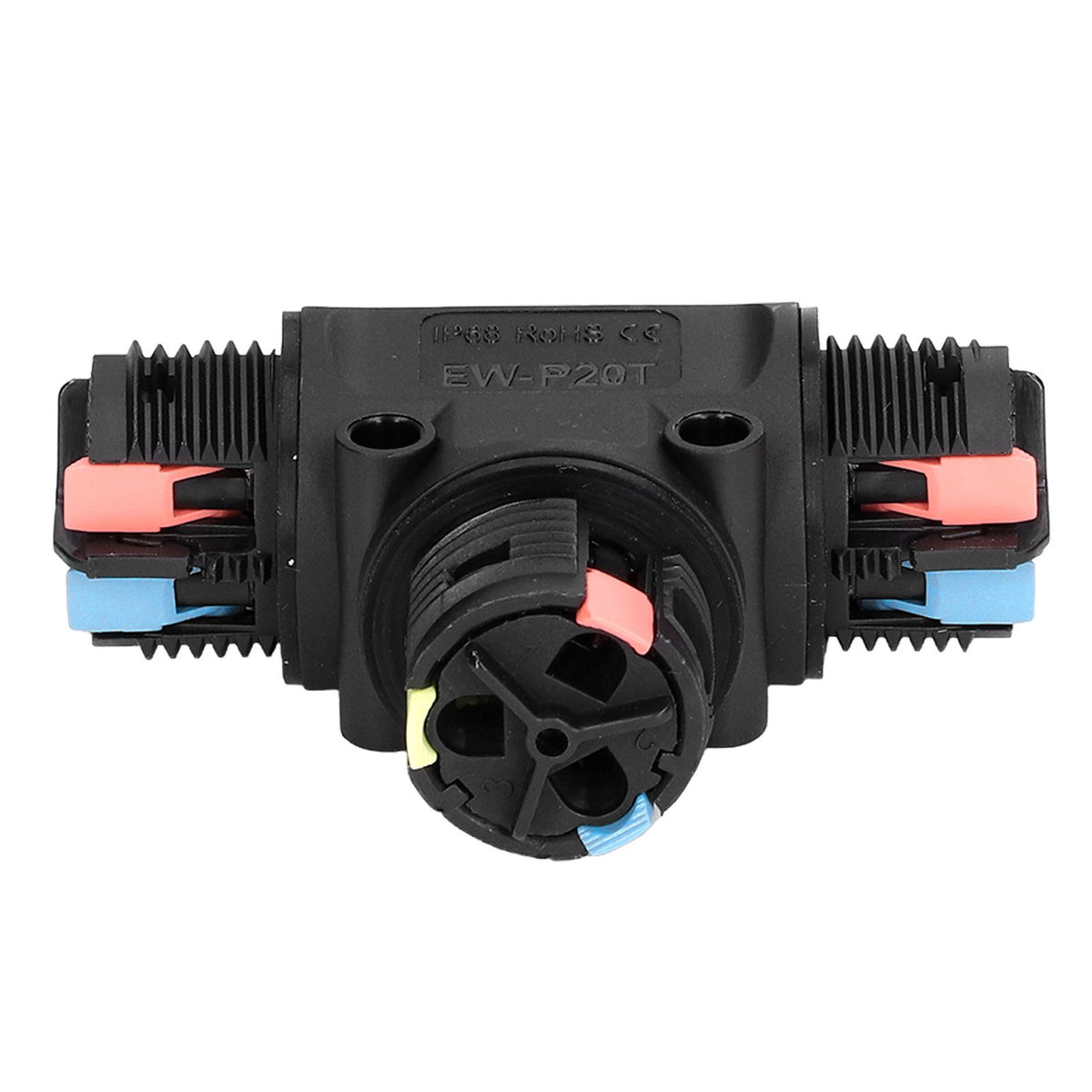 2PCS T Type Tee Junction Box Connector IP68 Waterproof 450V 16A 9‑12mm 3 Way Cable Connector