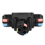 2PCS T Type Tee Junction Box Connector IP68 Waterproof 450V 16A 9‑12mm 3 Way Cable Connector