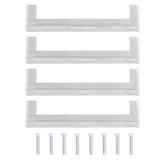 4Set Cabinet Handles 201 Stainless Steel Cupboard Pulls for Furniture Doors Desk Drawers12x12x96