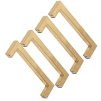 4 Sets Cabinet Door Handle Golden Stainless Steel Wardrobe Handles Replacement Kitchen Cupboard Pull12x12x96mm